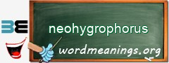 WordMeaning blackboard for neohygrophorus